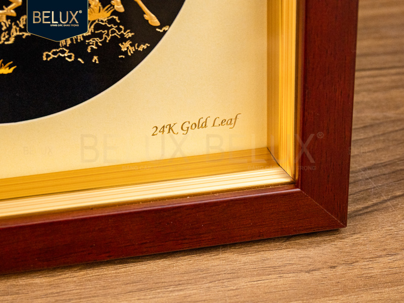 Tranh Ngựa dát vàng 24k&nbsp;25x25cm